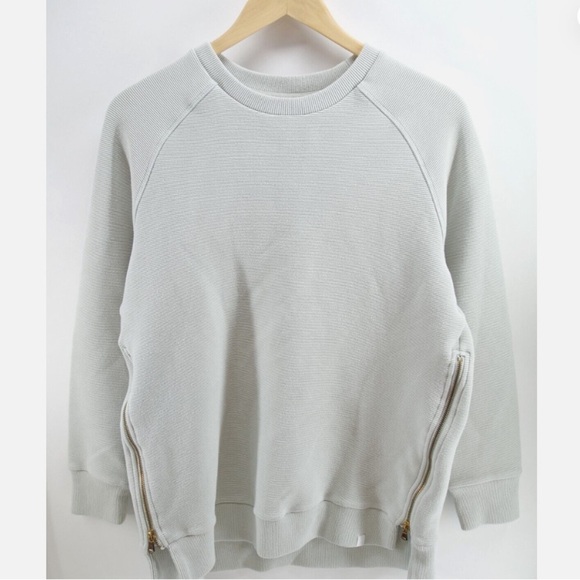 VARLEY gray crew neck sweatshirt with zipper sides size XS - Picture 1 of 5